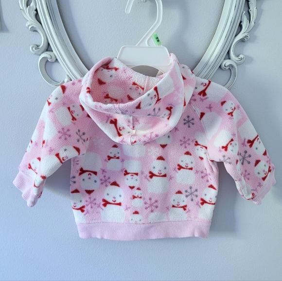 Snowman Zip Up Hoodie Sweatshirt - Picture 2 of 2